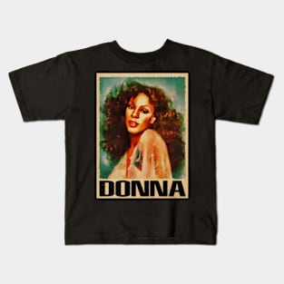 Capturing Donna Summer Iconic Moments in Music History Kids T-Shirt